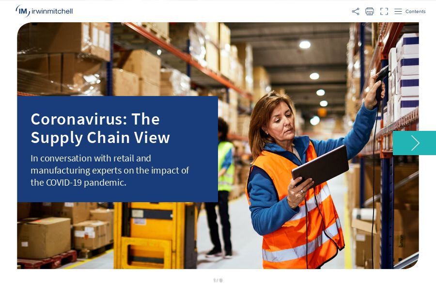 Coronavirus The Supply Chain View report front cover. Image also links through to report.